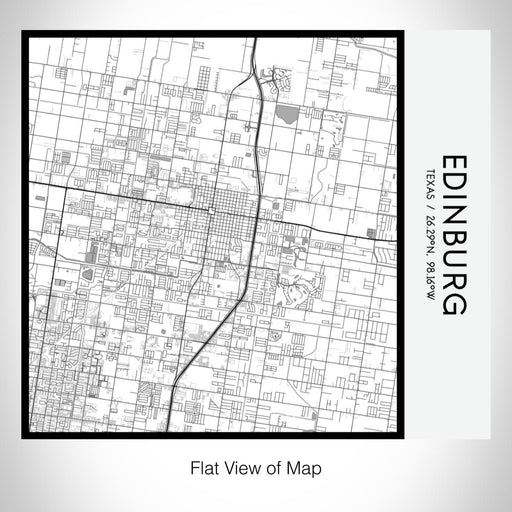 Rendered View of Edinburg Texas Map on 17oz Stainless Steel Insulated Tumbler in Classic Map Style