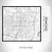 Rendered View of Edmond Oklahoma Map on 20oz Stainless Steel Insulated Bottle with Bamboo Top with printed classic style map