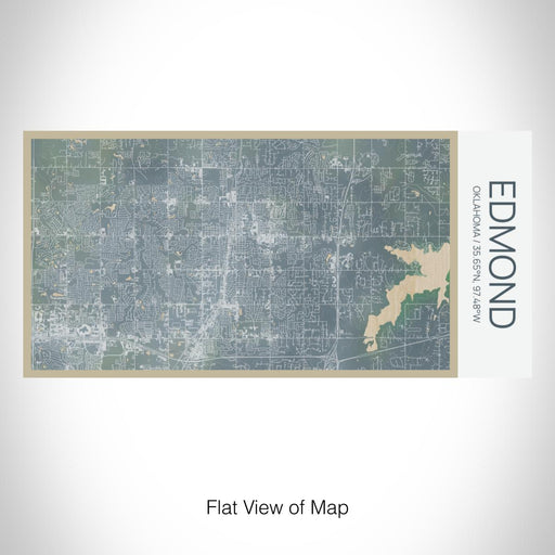 Rendered View of Edmond Oklahoma Map on 17oz Stainless Steel Insulated Bottle with printed afternoon style map