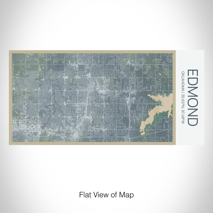 Rendered View of Edmond Oklahoma Map on 17oz Stainless Steel Insulated Bottle with printed afternoon style map