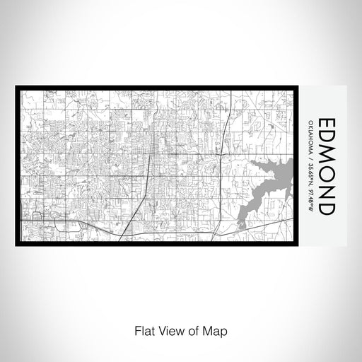 Rendered View of Edmond Oklahoma Map on 17oz Stainless Steel Insulated Bottle with printed classic style map