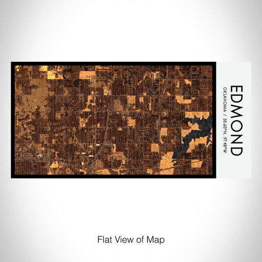 Rendered View of Edmond Oklahoma Map on 17oz Stainless Steel Insulated Bottle with printed ember style map