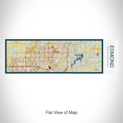 Rendered View of Edmond Oklahoma Map on 10oz Stainless Steel Insulated Cup in Woodblock with Sliding Lid