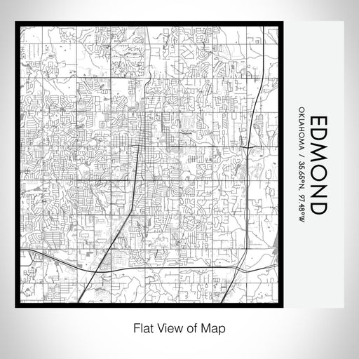 Rendered View of Edmond Oklahoma Map on 17oz Stainless Steel Insulated Tumbler in Classic Map Style