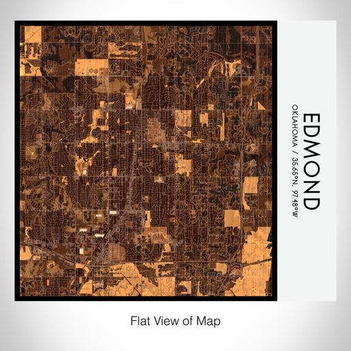 Rendered View of Edmond Oklahoma Map on 17oz Stainless Steel Insulated Tumbler in Ember Map Style