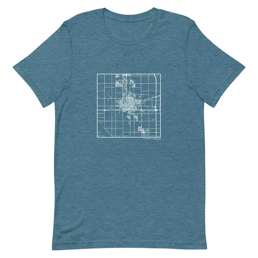 El Centro California  Map Unisex T-Shirt with City inscription in Heather Teal
