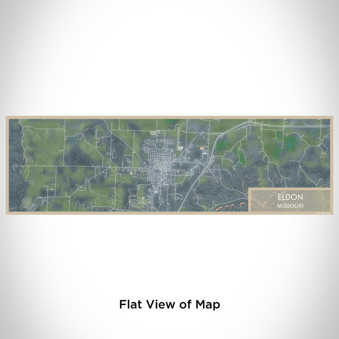 Flat View of Map Custom Eldon Missouri Map Enamel Mug in Afternoon