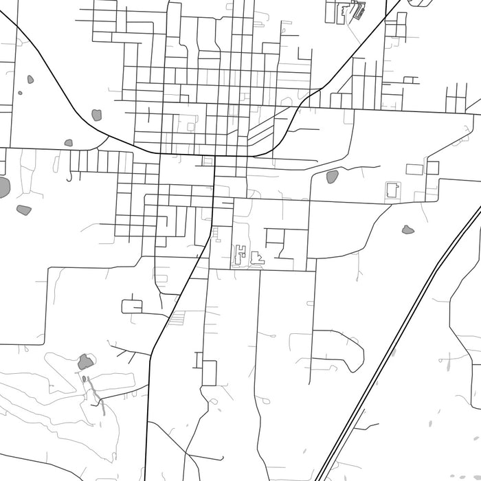 Eldon Missouri Map Print in Classic Style Zoomed In Close Up Showing Details