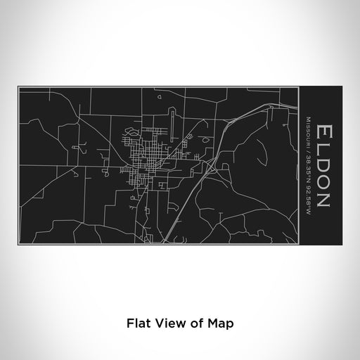 Rendered View of Eldon Missouri Map Engraving on 17oz Stainless Steel Insulated Cola Bottle in Black
