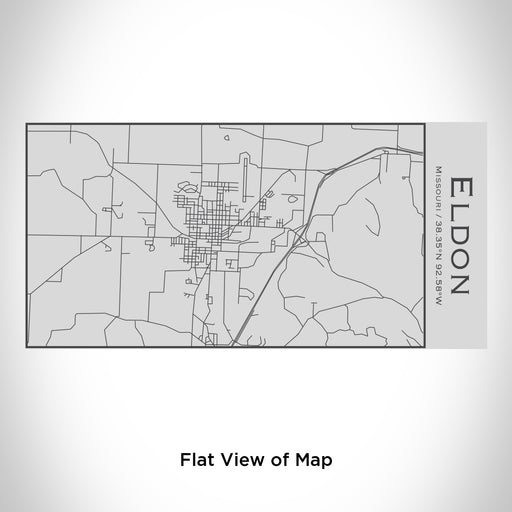 Rendered View of Eldon Missouri Map Engraving on 17oz Stainless Steel Insulated Cola Bottle