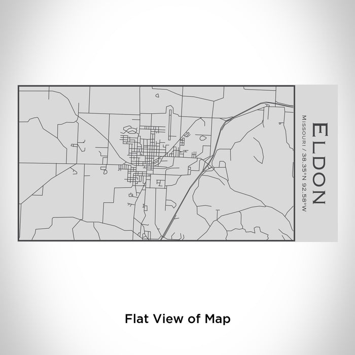 Rendered View of Eldon Missouri Map Engraving on 17oz Stainless Steel Insulated Cola Bottle