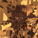 Eldon Missouri Map Print in Ember Style Zoomed In Close Up Showing Details