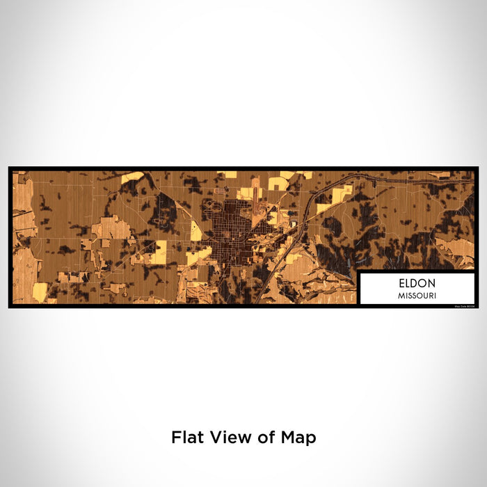 Flat View of Map Custom Eldon Missouri Map Enamel Mug in Ember