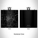 Rendered View of Eldon Missouri Map Engraving on 6oz Stainless Steel Flask in Black