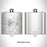 Rendered View of Eldon Missouri Map Engraving on 6oz Stainless Steel Flask