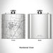 Rendered View of Eldon Missouri Map Engraving on 6oz Stainless Steel Flask