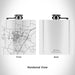 Rendered View of Eldon Missouri Map Engraving on 6oz Stainless Steel Flask in White