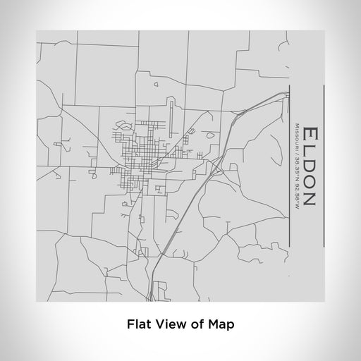 Rendered View of Eldon Missouri Map Engraving on 17oz Stainless Steel Insulated Tumbler