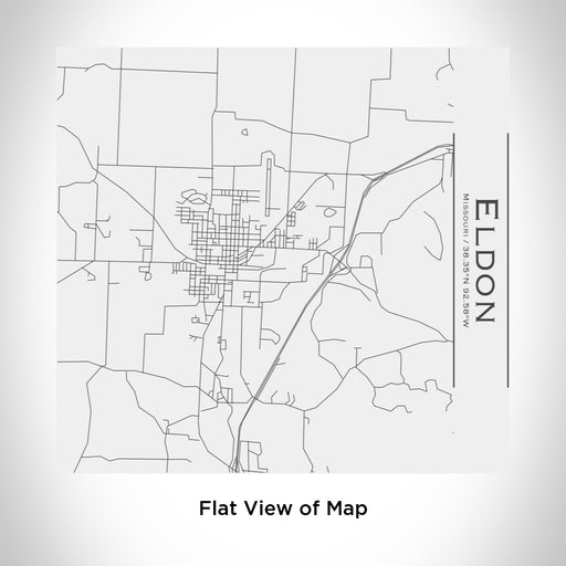 Rendered View of Eldon Missouri Map Engraving on 17oz Stainless Steel Insulated Tumbler in White