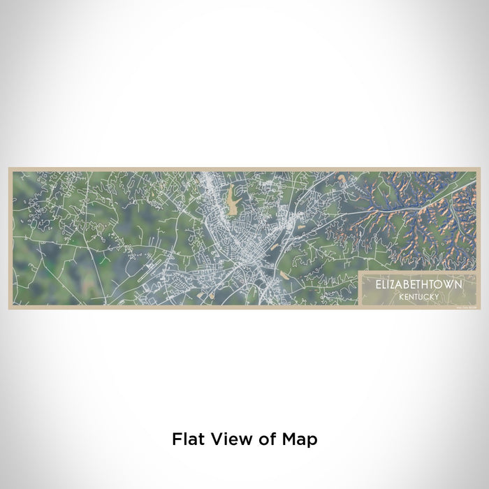 Flat View of Map Custom Elizabethtown Kentucky Map Enamel Mug in Afternoon