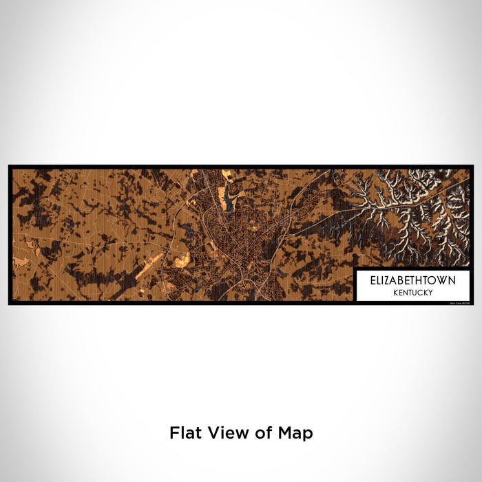 Flat View of Map Custom Elizabethtown Kentucky Map Enamel Mug in Ember