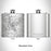 Rendered View of Elizabethtown Kentucky Map Engraving on 6oz Stainless Steel Flask