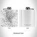 Rendered View of Elizabethtown Kentucky Map Engraving on 6oz Stainless Steel Flask in White