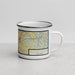 Right View Custom Elizabethtown Kentucky Map Enamel Mug in Woodblock