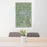 24x36 Elk City Oklahoma Map Print Portrait Orientation in Afternoon Style Behind 2 Chairs Table and Potted Plant