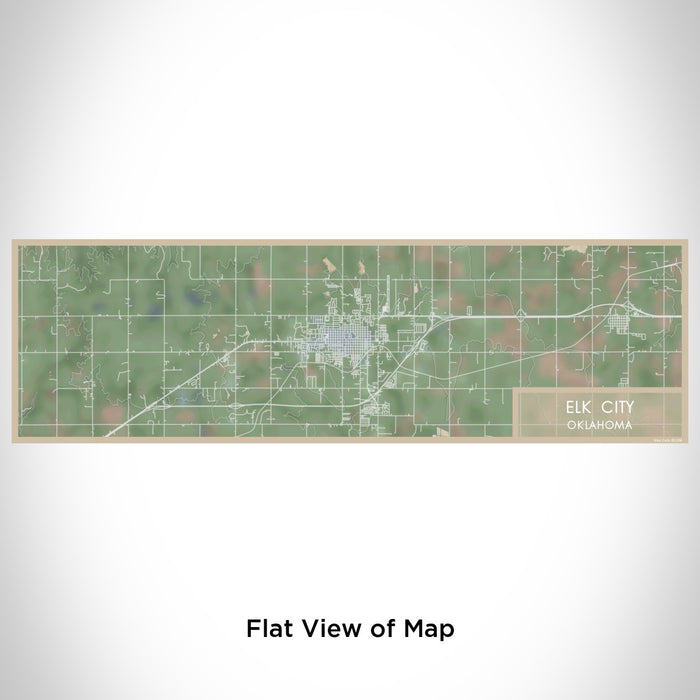 Flat View of Map Custom Elk City Oklahoma Map Enamel Mug in Afternoon