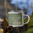 Right View Custom Elk City Oklahoma Map Enamel Mug in Afternoon on Grass With Trees in Background