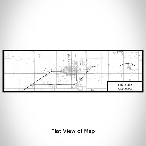 Flat View of Map Custom Elk City Oklahoma Map Enamel Mug in Classic