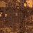Elk City Oklahoma Map Print in Ember Style Zoomed In Close Up Showing Details