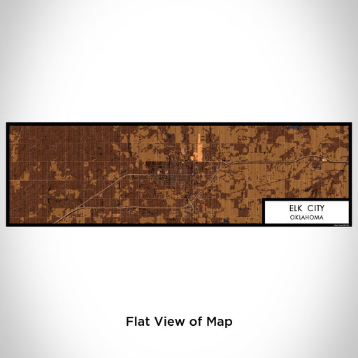Flat View of Map Custom Elk City Oklahoma Map Enamel Mug in Ember