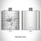 Rendered View of Elk City Oklahoma Map Engraving on 6oz Stainless Steel Flask