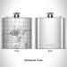 Rendered View of Elk City Oklahoma Map Engraving on 6oz Stainless Steel Flask