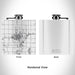 Rendered View of Elk City Oklahoma Map Engraving on 6oz Stainless Steel Flask in White