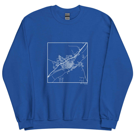 Elko Nevada  Map Unisex Crewneck Sweater with City inscription in Royal Blue