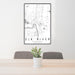 24x36 Elk River Minnesota Map Print Portrait Orientation in Classic Style Behind 2 Chairs Table and Potted Plant