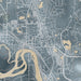 Elk River Minnesota Map Print in Afternoon Style Zoomed In Close Up Showing Details