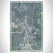 Elk River Minnesota Map Print Portrait Orientation in Afternoon Style With Shaded Background