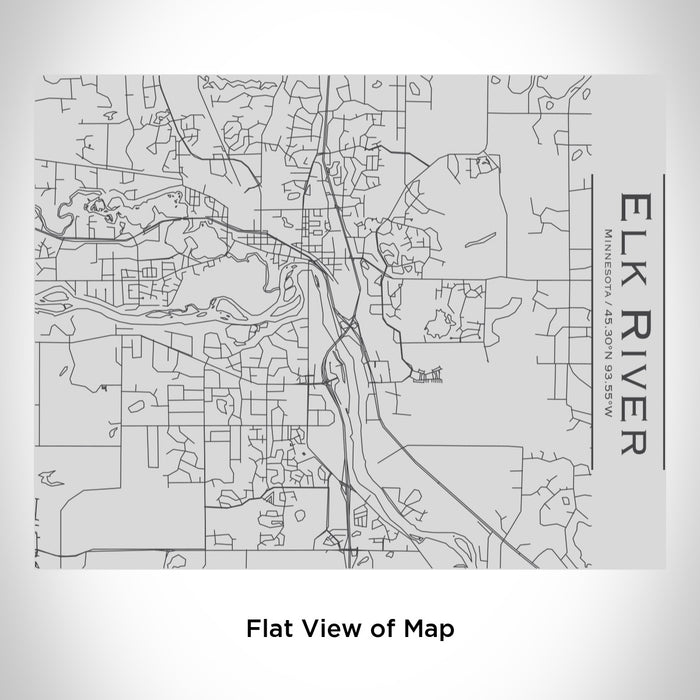 Rendered View of Elk River Minnesota Map Engraving on 20oz Stainless Steel Insulated Bottle with Bamboo Top