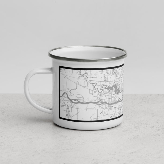 Left View Custom Elk River Minnesota Map Enamel Mug in Classic