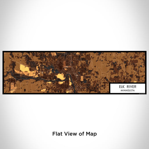 Flat View of Map Custom Elk River Minnesota Map Enamel Mug in Ember