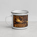 Left View Custom Elk River Minnesota Map Enamel Mug in Ember