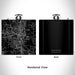 Rendered View of Elk River Minnesota Map Engraving on 6oz Stainless Steel Flask in Black