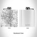 Rendered View of Elk River Minnesota Map Engraving on 6oz Stainless Steel Flask in White