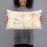 Person holding 20x12 Custom Elk River Minnesota Map Throw Pillow in Watercolor
