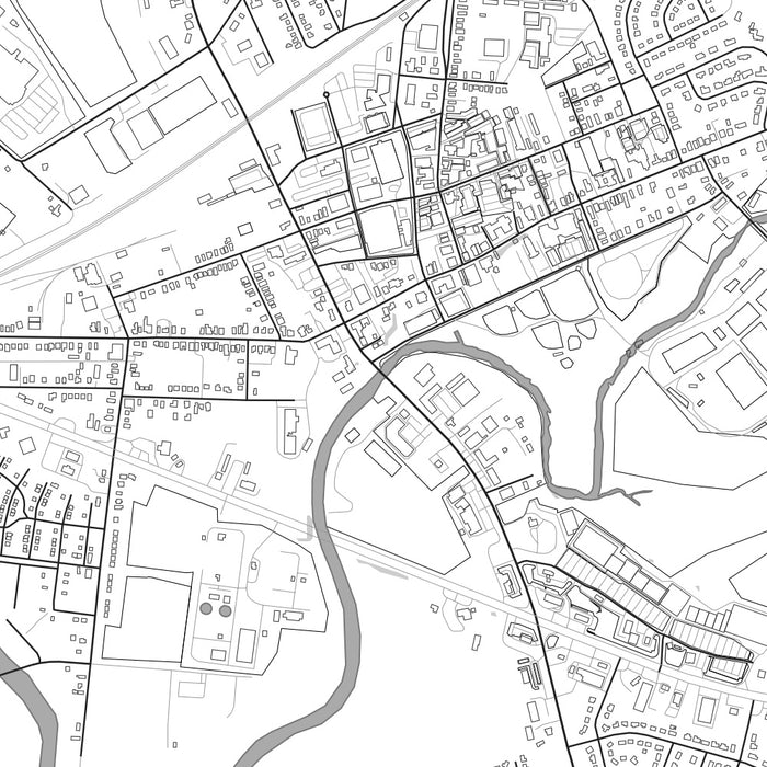 Elkton Maryland Map Print in Classic Style Zoomed In Close Up Showing Details
