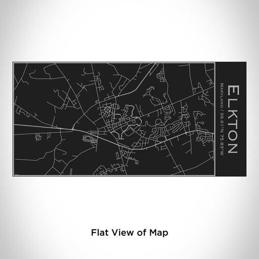 Rendered View of Elkton Maryland Map Engraving on 17oz Stainless Steel Insulated Cola Bottle in Black
